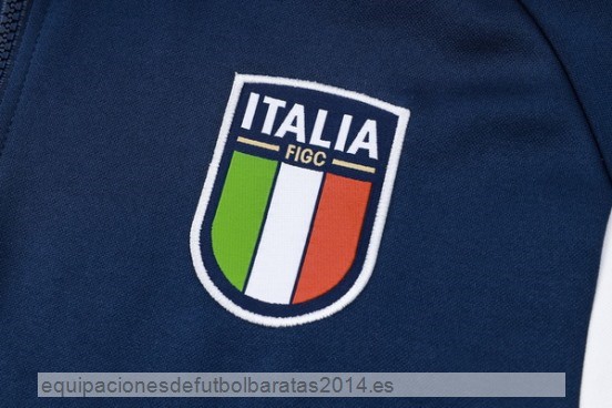 Nuevo Chaqueta Con Capucha Italia 2023 Azul Marino Blanco Baratas